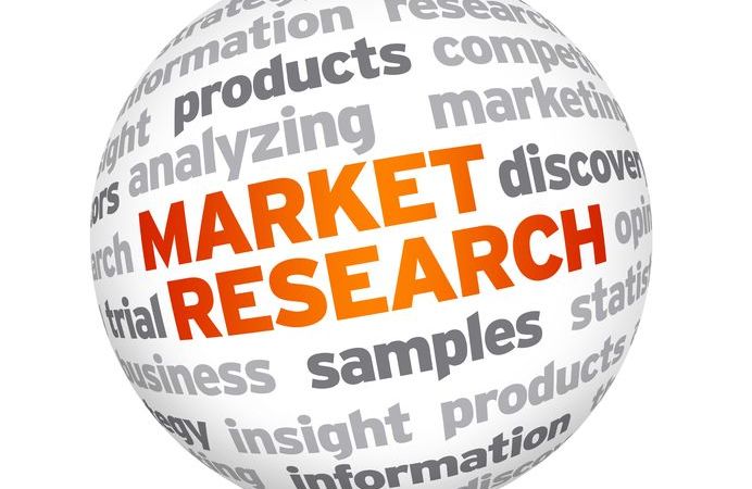 13779211 - 3d market research word sphere on white background.